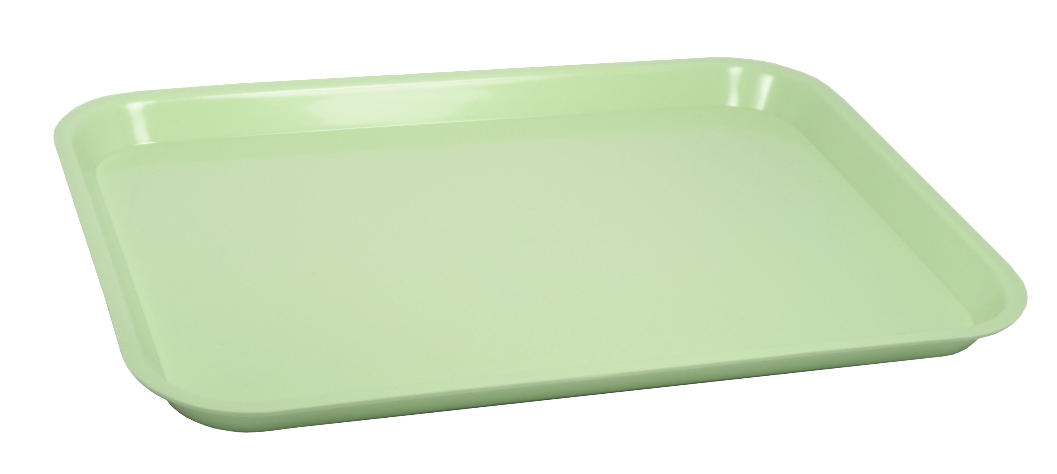 Green plastic tray
