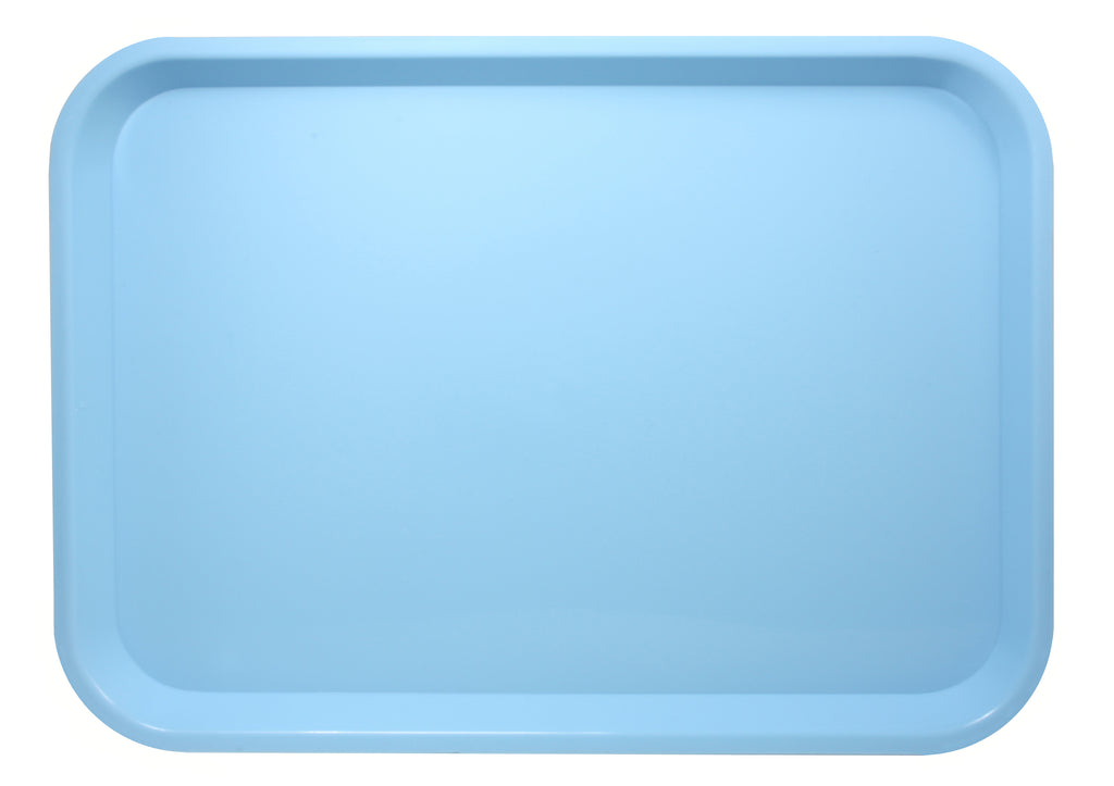 Light blue plastic tray