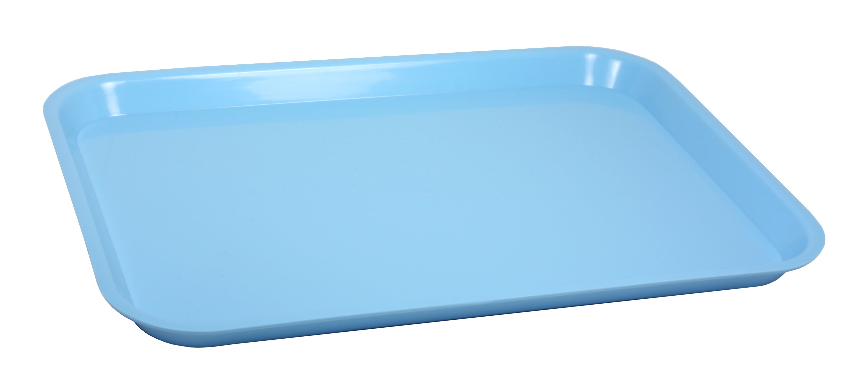 Light blue plastic tray
