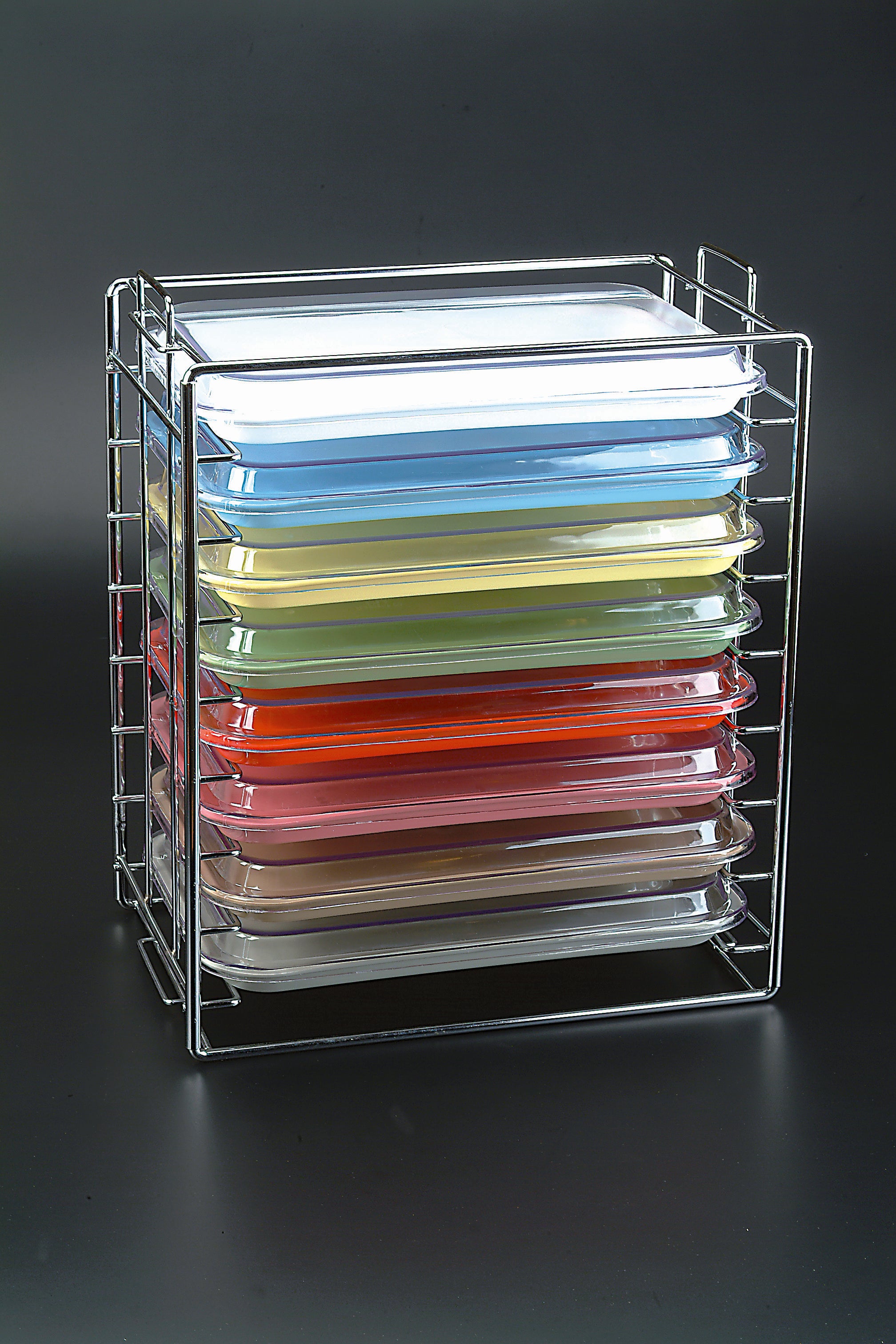 Metal Plastic Tray Rack for Lids (Organizer)