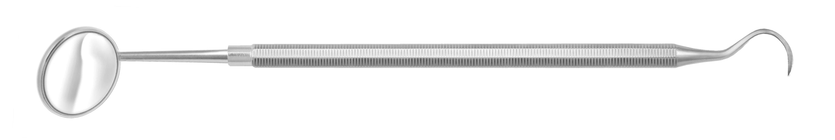 Mirror Handle with #5 Mirror Head &
Shepherd’s Hooked Scaler