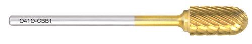 Barrel shaped carbide bur (3/32” Stem)