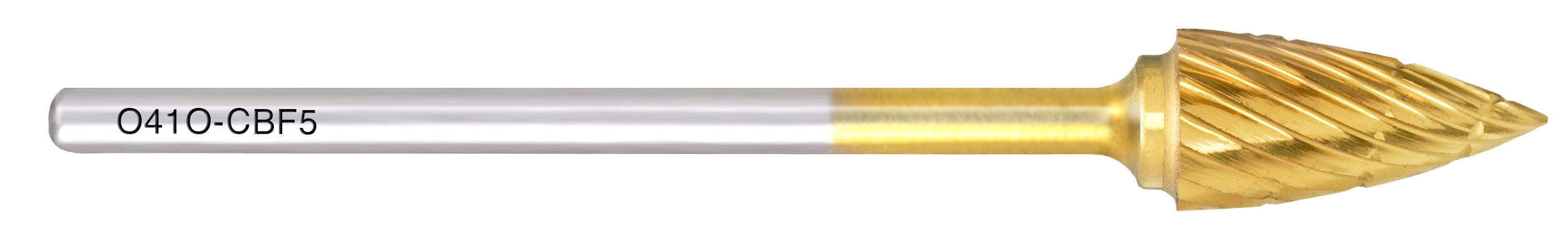 Flame shaped carbide bur (3/32” Stem)
