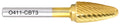 Taper shaped carbide bur (3/8" Stem)