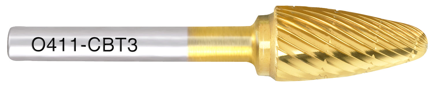 Taper shaped carbide bur (3/8" Stem)