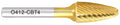 Taper shaped carbide bur (1/4” Stem)