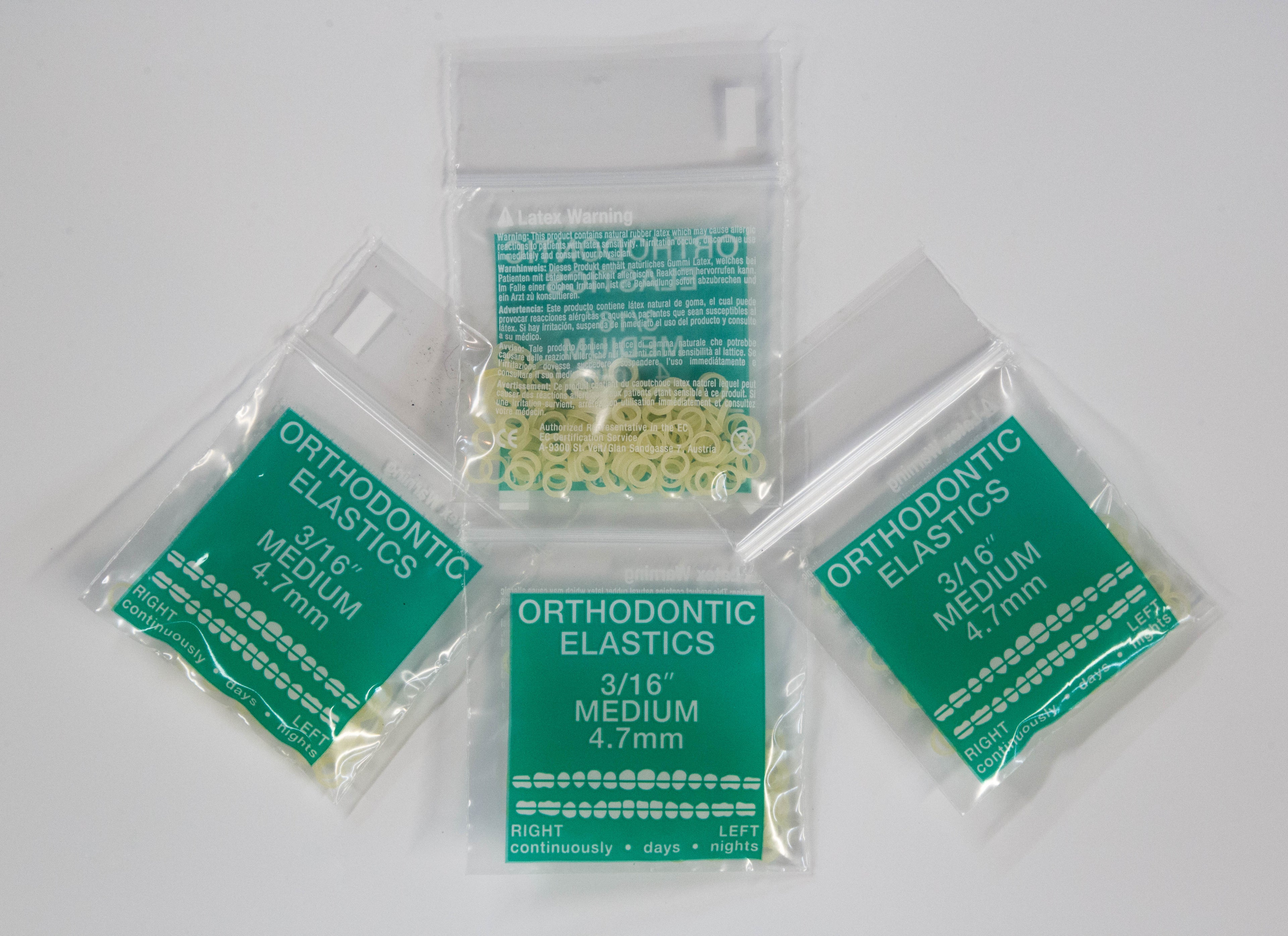 Latex Elastics (50 Bags Per Box) (100 Elastics Per Bag) - A