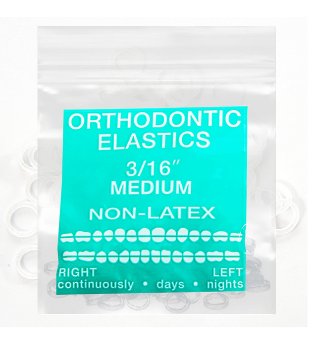 Non Latex Elastics (50 Bags Per Box) (100 Elastics Per Bag)