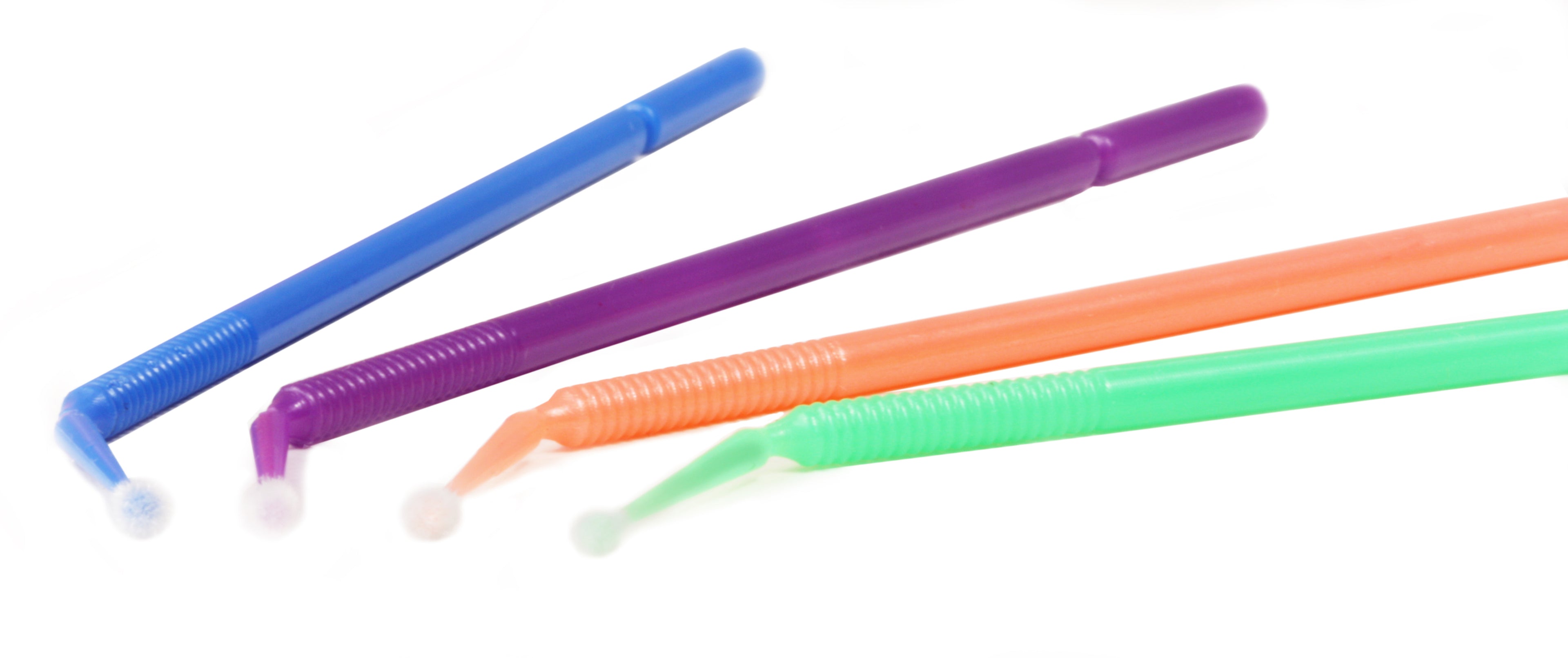 Microbrush (4 Tubes Per Order) (100 Applicators Per Bottle) (Purple, Gray, Green, and Blue)