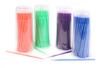 Microbrush (4 Tubes Per Order) (100 Applicators Per Bottle) (Purple, Gray, Green, and Blue)