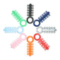 Mini Patient Sticks (100 Sticks Per Pack) (10 Elastic Ties Per Stick)